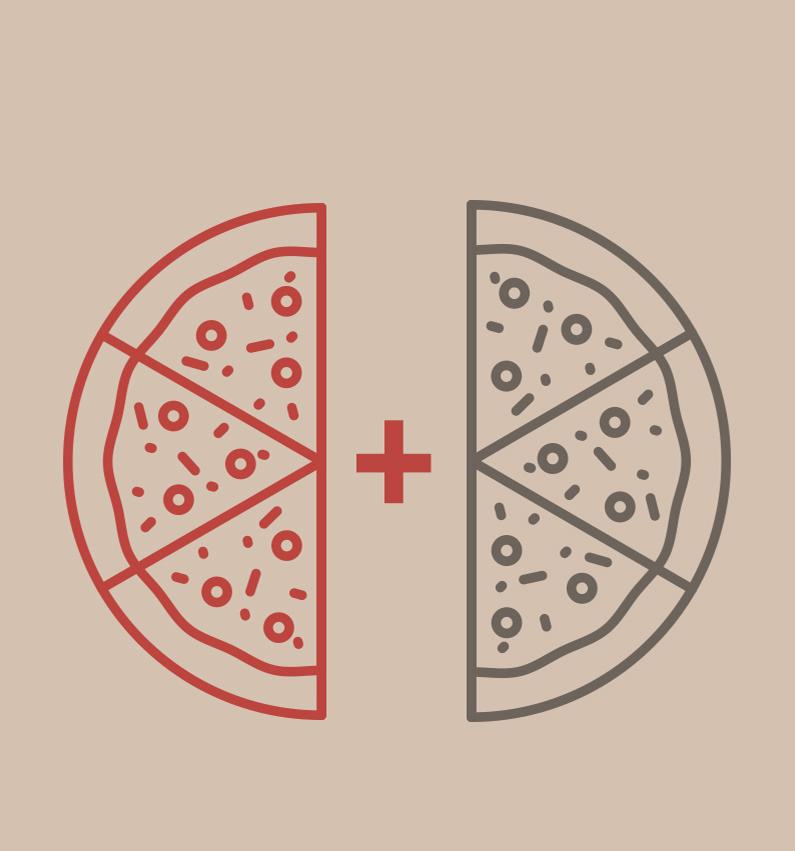 Pizza half and half